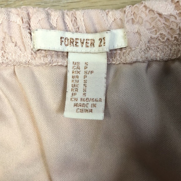 Forever21 Pink Lace Mini Skirt - Picture 2 of 2